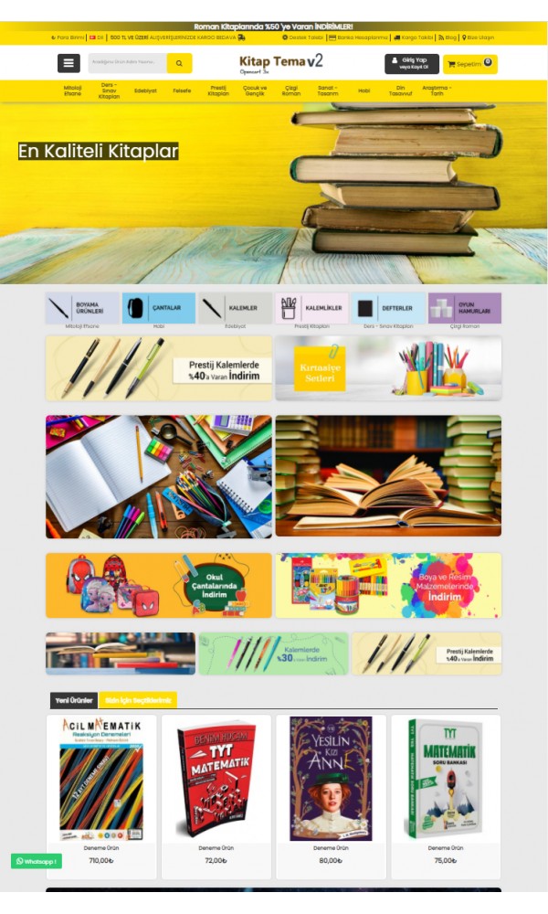 Opencart 3.x Kitap v2 Full Paket