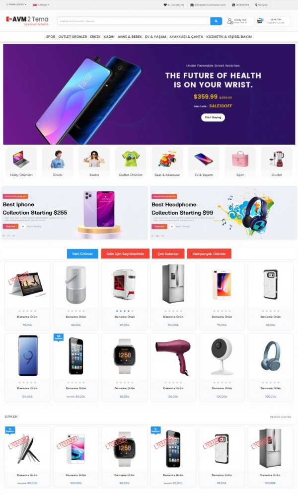 Opencart 3.x E-Avm 2 Tema