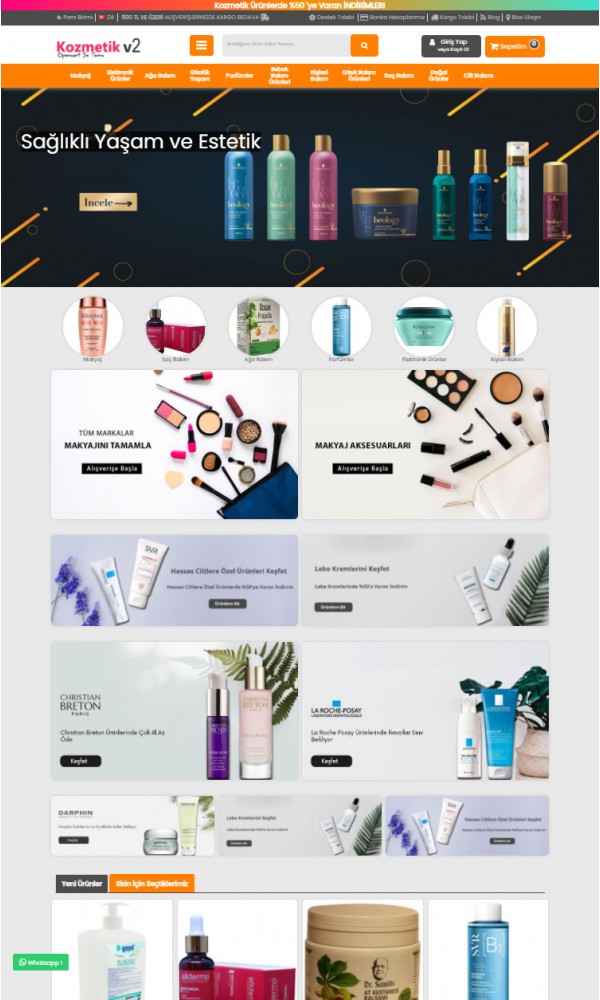 Opencart 3.x Kozmetik v2 Full Paket